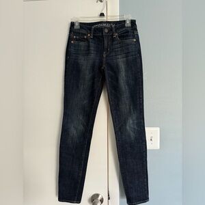American Eagle Vintage Hi Rise Skinny Denim Jean Size 0